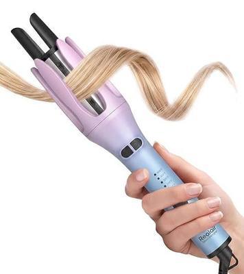 Automatic Rotating Curling Iron, 1 Inch Auto Hair Curler for Beach Waves, Dual Voltage Ionic Curling Wand, Anti-Scald Lightweight Hair Curler for Long Hair & Travel