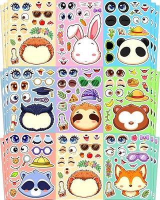 Animal Stickers for Kids Toddlers Create a Face Sticker DIY Party Favors | Waterproof Stickers Kids Crafts Birthday Party Favors Classroom Decor Supplies, Toddler Stocking Stuffers for Kids