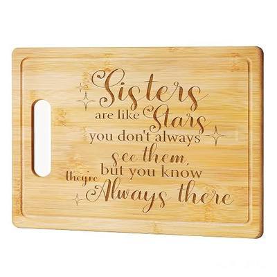 Sisters Gifts from Sister, Sister Birthday Gift from Sisters, Gift for Sisters Birthday, Sisters Present from Sis Brother, Engraved Bamboo Cutting Board, Best Sis Ever Presents for Christmas