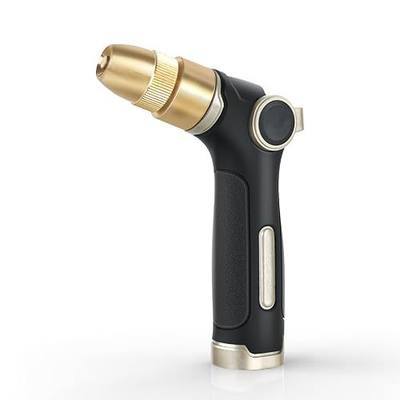 RESTMO Garden Hose Nozzle, Heavy Duty Water Hose Sprayer for Outdoor | Zinc Alloy Metal, Thumb Control, Precise Flow, Adjustable Spray Patterns, Leak-proof, Ideal for Lawn & Plant & Car, Black