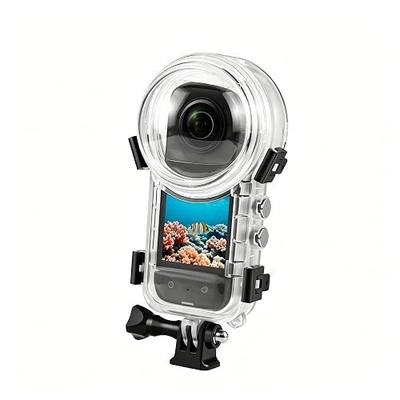 50m/164ft Invisible Dive Housing Case for Insta360 X3 | Waterproof Underwater Protective Shell, Clear Transparent Dive Cover with Bracket Accessories for Action Camera Photography