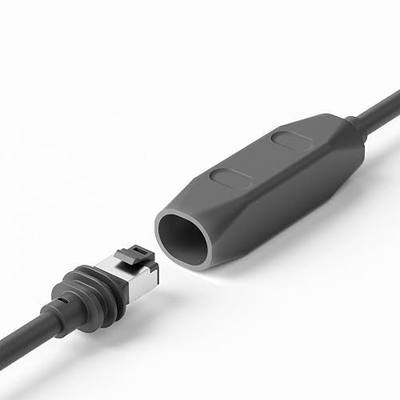 Black Cable Coupler Compatible with Starlink Gen 3 & Mini | Female-to-female RJ45 ethernet connector; extension adapter kit; plug and play; fits standard or performance setups.