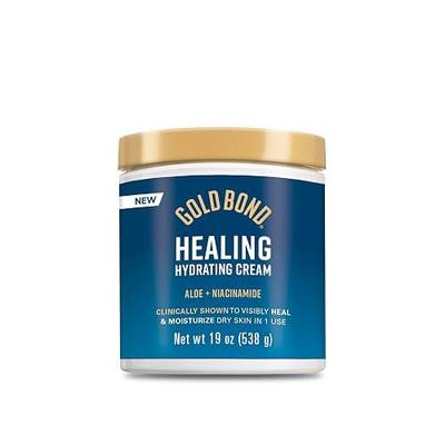 Gold Bond Healing Hydrating Face and Body Cream for Men and Women, Each Jar Delivers 72 Hour Hydration, Formulated with Aloe to Soothe Skin and Niacinamide to Restore Skin's Moisture Barrier, 19 oz.