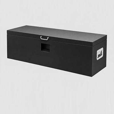 Heavy Duty Truck Bed Tool Box 48'' Locking Steel Truck Toolbox with Front Pull Handle, Side Grab Handles, Dual Gas Struts, Weather-Resistant Powder Coated Storage Box for Pickup Truck Bed, RV, Trailer