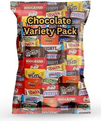 Assorted Chocolate Candy Bag – Individually Wrapped Bulk Mix of Fun Size Bars, Peanut Butter Cups & Wafer Favorites – Great for Snacking, Parties & Gifting (2 Pounds)