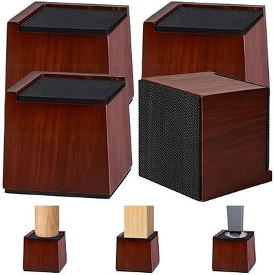 3 Inch Wooden Furniture Bed Risers, Square Heavy Duty Furniture Height Extenders Lifts for Sofa Couch Desk Chair Table Base Raising Space, Convenient Store and Cleaning, Pack of 4
