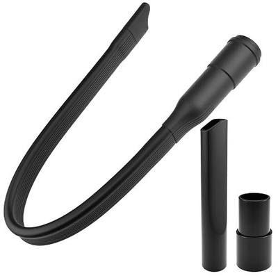 3Pcs Flexible Vacuum Crevice Tool Kit, 25" Crevice Nozzle | Fits 1-1/4" & 1-3/8" Hoses, for Dryer Lint & Narrow Gap Cleaning, 32-35mm Adapter, 32mm Flat Mouth Attachment