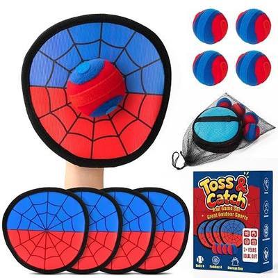 Spider Toss and Catch Ball Game - Beginner Baseball Training Glove & Sticky Catch Balls Kids Toy - Family Game for Outdoor Beach Yard Pool - Birthday Gift for 3 4 5 6 7 8 9 10 + Year Old Boys Girls