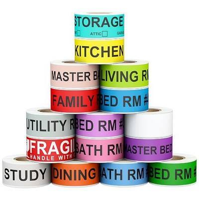 960 Count Color Coding Moving Stickers with 14 Different Living Space Labels, Fragile Warning Stickers & Blank White Labels, Removable Packing Storage Box Labels for Household Moving Organizing
