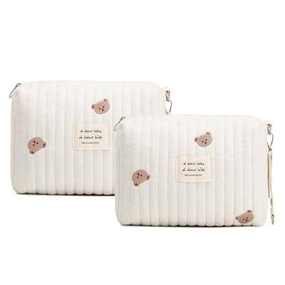 2PCS Diaper Bag Organizer Pouches | Small Baby Diaper Bag Purse Mini, Travel Organizer Bags for Women, Stroller Straps