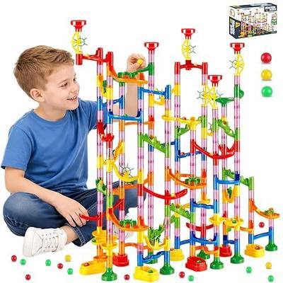 232 PCS Marble Run, STEM Building Toys with 45 Colourful Plastic Marbles | Creative Marbel Runs for Kids 4-8, Educational Construction Track Set, Gift for 3 4 5 6-8-12 Year Olds Boys Girls