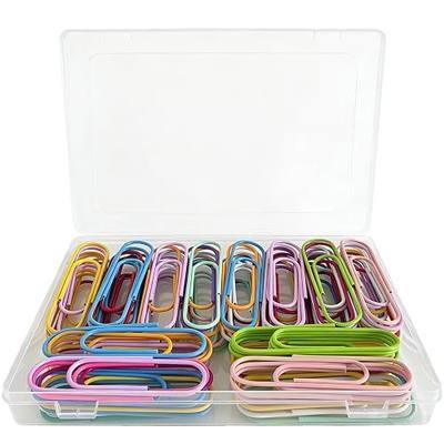 100 Pcs Jumbo Paper Clips 100mm/4 Inches Large Colored Big Papeclips with Plastic Box for School Office and Personal Use