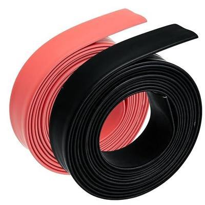 3/4 Inch 10 ft Heat Shrink Tubing – 3:1 Ratio Adhesive Lined Marine Grade, Dual Wall Waterproof Wire Wrap(5 ft Black & 5 ft Red)for Automotive, Boat, Electrical