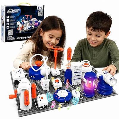 STEM Science Kit for Kids, 66 PCS Electronics Circuit Exploration Toy with 1200+ Projects, Voice Control, Space Theme Experiments, Boys & Girls Gifts Ages 6+