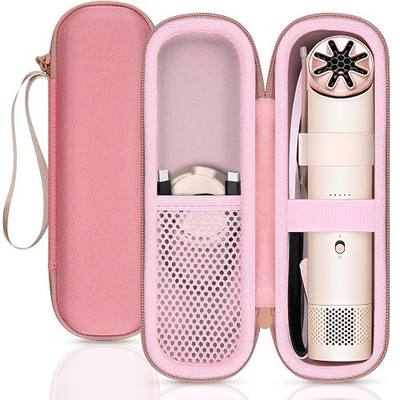 for Dyson HushJet Mini Cool Fan Hard Travel Storage Case, Pink | Portable Hard EVA Storage Bag with Mesh Pocket & Wrist Strap, Shockproof Protective Organizer for Fan and Accessories