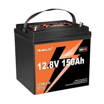 12.8V 150Ah Max LiFePO4 Lithium Battery Built-in 100A BMS 1905Wh Energy 15000+ Rechargeable Deep Cycle Lithium Iron Phosphate Battery for RV, Marine, Solar, Backup Power | Max. 15000 cycles, 1920 Wh rechargeable ideal for motorhomes solar power storage and off-grid applications
