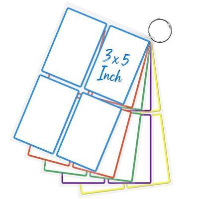 Dry Erase Labels Stickers, 3x5 Inch Reusable Notes for Storage Bins, 20 Pcs | Reusable dry erase labels with removable adhesive for home, office and classroom organization