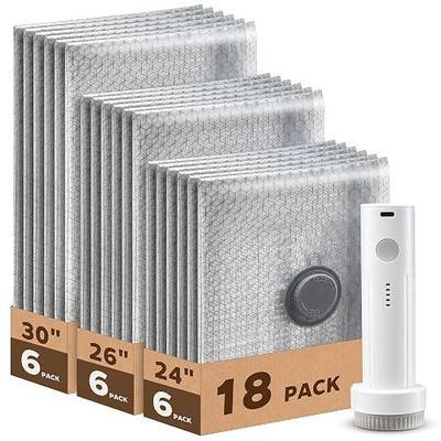 18 Packs Vacuum Storage Bags with Electric Pump, Vacuum Seal Bags for Storage with Rechargeable Air Pump, Compression Packing Cubes for Clothing Organization, Space Saver for Suitcases and Luggage