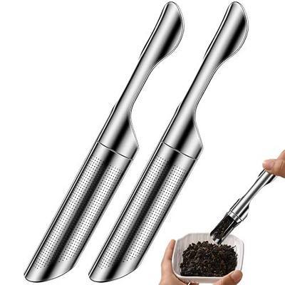 2pcs Tea Infuser for Loose Leaf Tea, ASWETMEL 2-in-1 Tea Scoop Infuser Tea Strainers for Loose Tea, 304 Stainless Steel Loose Leaf Steeper, Tea Ball Filter