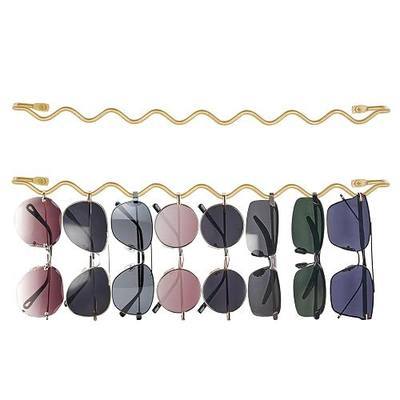 Mkono 2 Pack Sunglasses Organizer Wall Mounted Sunglass Holder Modern Metal Eyeglass Storage Hanging Eyewear Display Entryway