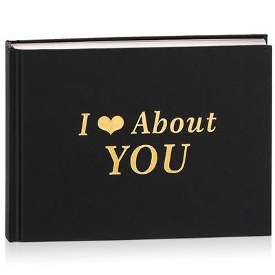 What I Love About You Book, 50 Reasons Why I Love You Guided Journal, Fiance Gifts For Him - Romantic Couples Keepsake, I Love You Gifts, Birthday Gift For Boyfriend, 5 Year Anniversary for Him(Black)