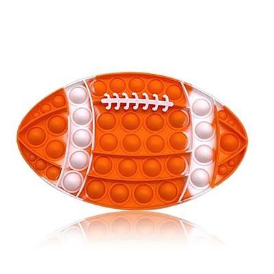 Push Bubble Fidget Toy,Kids Toddler Sports Football Sensory Squeeze Toys | Rugby Stress Relief Gift for ADHD Autism Special Needs Travel Car Popper Game Classroom Prize for Boys Girls
