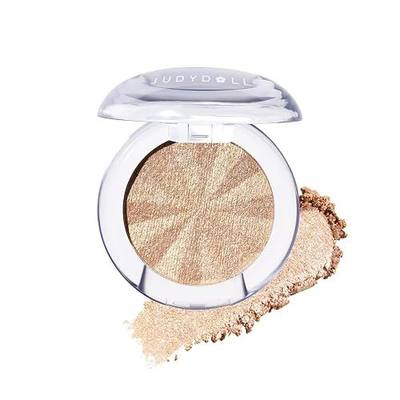 JUDYDOLL GLOW MAGNIFY HIGHLIGHTER, Ultra Fine Moist Texture, Multi-Use Face Highlighter for Cheekbones, Nose, Eyes, Collarbone, All Skin Tones (02 Golden Wish)