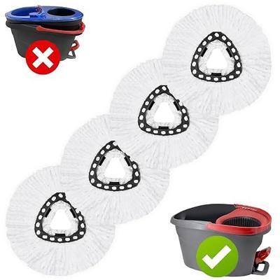 Spin Mop Replacement Microfiber Head Refill for O Cedar EasyWring (4 PCS) | VERITASOUND 100% Microfiber, Machine Washable, Easy Install, For All Floors, Hardwood, Tile, Kitchens, Bathrooms & Bedrooms