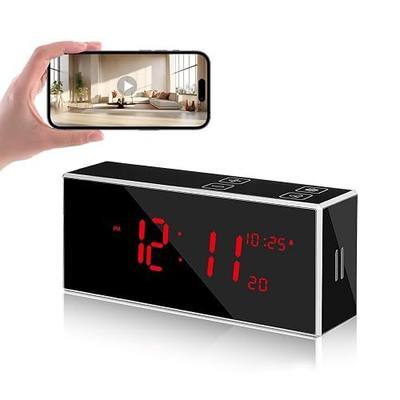 Hidden Camera Clock Full HD 1080P Wireless with Night Vision,Indoor Security Camera with Motion Detection, 160° Ultra-Wide Angle 2.4/5Ghz