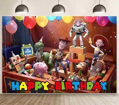 For Toy Theme Story Birthday Backdrop, Cartoon Birthday Party Decorations Happy Birthday Party Supplies