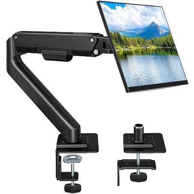 Single Monitor Arm for 17-32 Inch Screens, Full Motion Desk Mount | Ultrawide Monitor Stand Holds up to 19.8 lbs,for 75/100mm VESA Mount with Clamp and Grommet Base, for Home Office Gaming