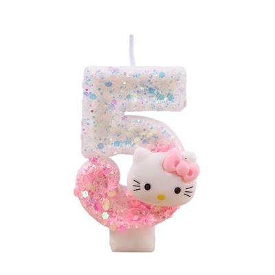 Anime Birthday Number 5 Candles, Cute Birthday Cake Decorations, Perfect for Party Supplies