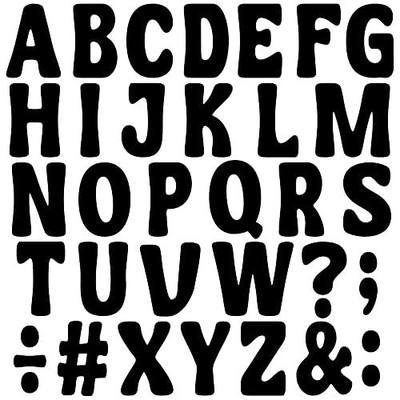 190Pcs Bulletin Board Letters, 15 Sheets Large Letter Stickers Vinyl Alphabet Stickers Self-Adhesive Stick on Letters for Poster Board Mailbox Office Business Home Classroom Crafts Decor (Black, 4 Inch)
