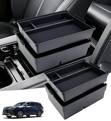 Double Layer Center Console Organizer Tray Storage Box for Lexus TX TX350/TX500h/TX550h+ 2026 2025 2024, Interior Accessories Armrest Insert Tray for 2024-2026 TX 350 500h 550h+, Black
