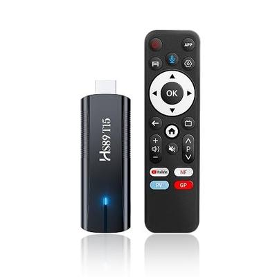 Android 14.0 TV Stick 2026, HS89 T15 Android TV Stick 4K 2GB RAM 16GB ROM with RK3539 Quad-Core, Support Screen Mirroring 2.4G /5G Dual-Band Wifi6 BT5.4 Voice Remote for Smart TV