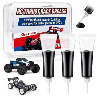 RC Grease High Pressure Black Grease, RC Gear Lubricant for Ball Diffs Thrust Races Metal Gears CVDs, High Load Remote Control Car Differential Lubricant for Electric Cars Trucks Parts, 3 Pack