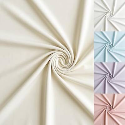 Q&J Fabric Co. 1 Yard Cooling Sun Protection Spandex Fabric 90% Polyester 10% Spandex 69 Inch Wide Oatmeal UPF 30+ 4 Way Stretch Fabric by the Yard for Sewing Clothes Activewear and Dresses