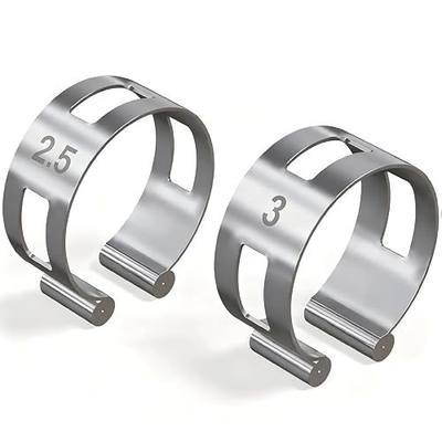 2PCS Exhaust Pipe Tacking Band, 2 Inch Thickness 304 Stainless Steel Exhaust Pipe Tacking Band for Tig Welding Fabrication, Automotive Exhaust Welding Tacking Band Clamp, Sizes 2.5" 3"