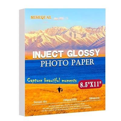 38Sheets Glossy Photo Paper Instant Dry 8.5 x 11in Brochures Cards