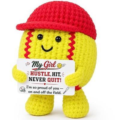 Softball Birthday Gifts for Girls - Back to School Gifts for Girls | Handmade Crochet Birthday Gifts for Daughter, Positive Inspirational Gift for Teen Girl Softballs Players Friends Christmas