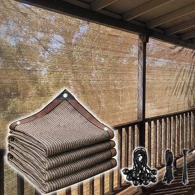 80% Sun Shade Cloth for Garden, Mesh Tarp with Grommets 6'6"x8'2" | Breathable UResistant Shade Net, Outdoor Patio Privacy Screen Cover for Canopy Porch Pergola Pool Greenhouse & Chicken Coop