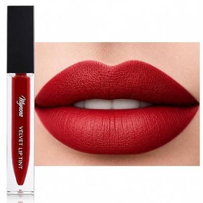 Mynena Red Velvet Matte Liquid Lipstick & Cheek Tint - Smooth Lip Stain | Weightless Airy Comfort, Blur Effect, Long-Lasting, Moisturizing, High Pigment