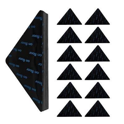 Corner Rug Grippers 12 Pack, Non Slip for Hardwood Tile Laminate, Reusable Adhesive