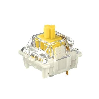 Gateron G Pro 2.0 Yellow Switches, Linear Keyboard Switch 50gf Actuation Force, Pre-lubed 3-Pin Switches for Mechanical Keyboard, Ideal for Gaming & Typing (35)