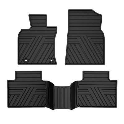 Rubber Floor Mats for Toyota Camry 2018-2024 Gas (Not for Hybrid) | All Weather Waterproof Heavy Duty Anti-Slip Custom Car Mats for Camry, 1st & 2nd Row Black