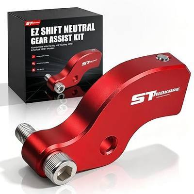EZ Shift Neutral Gear Assist Kit for Harley M8 2017-2026 Touring Road Glide Street Glide Electra Glide Road King Tri Glide & 2018-Late Softail - 20% Easier Shifting, CNC Aluminum,Red