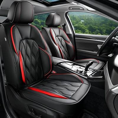 AOMSAZTO Car Seat Covers,Full Set 5 Seats Custom Fit for Subaru WRX 2015-2025 2026,Leather Car Seat Cover Seat Cushion Protector,Airbag Compatible Waterproof Black