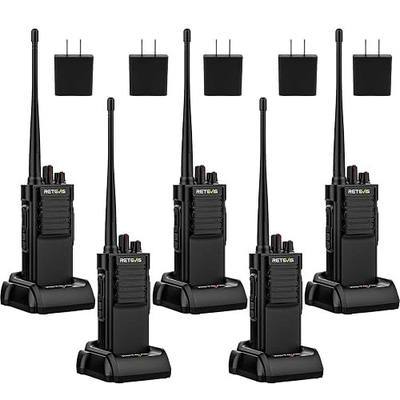 Retevis RT29G Construction Walkie Talkies Long Range,IP67 Waterproof,5Pack | Fully FCC Compliant, Heavy Duty, 3200mAh Long Battery Life, Support GMRS Repeater, GMRS Two-Way Business Radios for Security