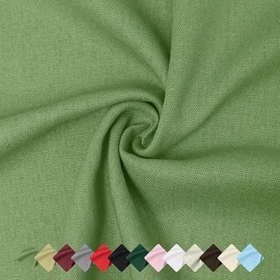 Linen Fabric | Natural Linen Cloth | Embroidery, Sewing | Soft, Breathable | 59" Wide | 50% Linen, 50% Rayon | Hemp, Jute, Needlework, Lining(2Y, Light Green)