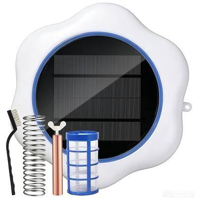Solar Powered Pool Maintenance System with Copper Anode for Above Ground Pool, up to 45,000 Gallons, Compatible with All Pool Types, Enhanced with Latest Solar Technology & Longer-Lasting Anode